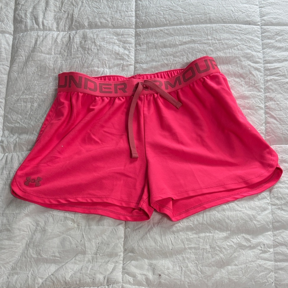 Under Armour Girl’s Vibrant Pink Athletic Shorts
